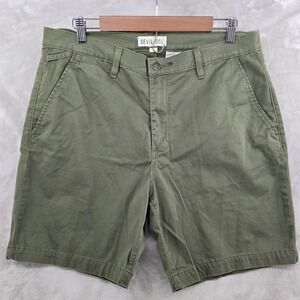 Devil-Dog Dungarees Chino Shorts Mens 36 Green Stretch Cotton Casual